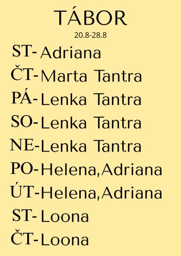 Adriana PO-ÚT 25.-26.8.